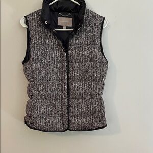 Banana Republic Brown and Cream Patterned Vest